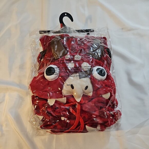 Fortnite Plush Red Tricera Ops Costume Hooded Size Teen OS Spirit Halloween - Picture 6 of 8